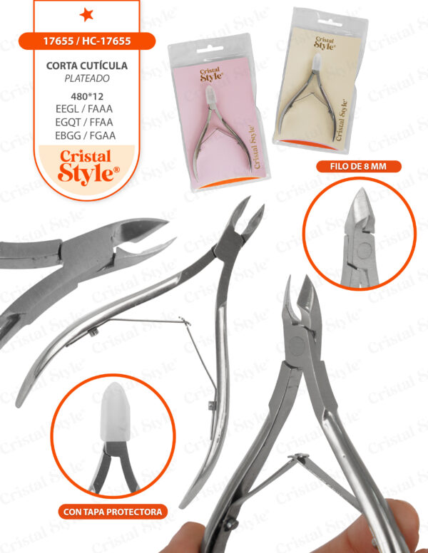 Corta cutícula plateado