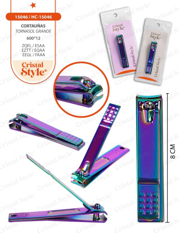 Corta uñas tornasol grande