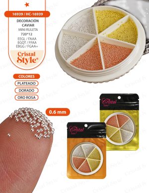 Ruleta micro caviar 0.6 mm mix