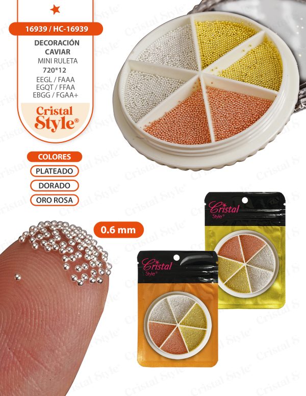 Ruleta micro caviar 0.6 mm mix
