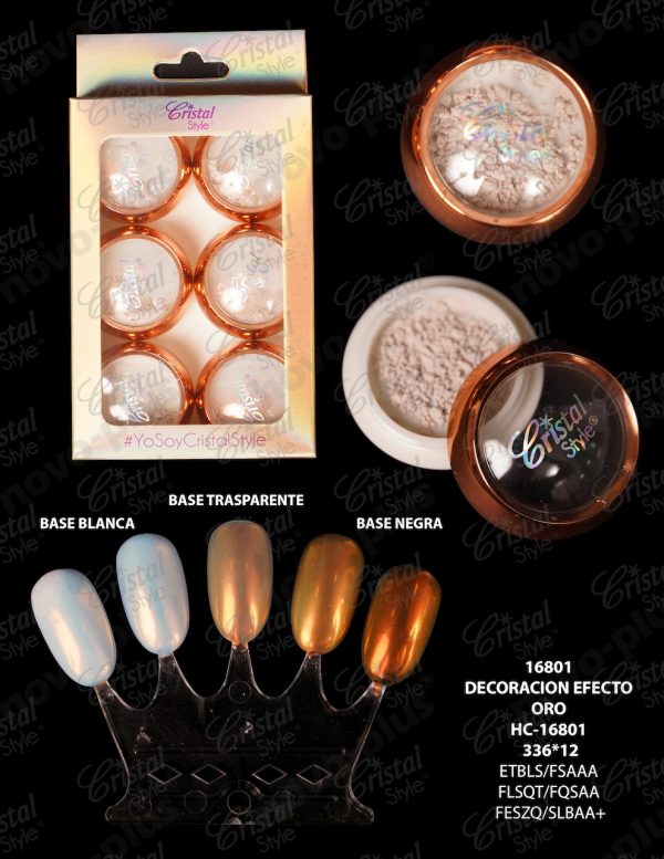 Decoración efecto oro