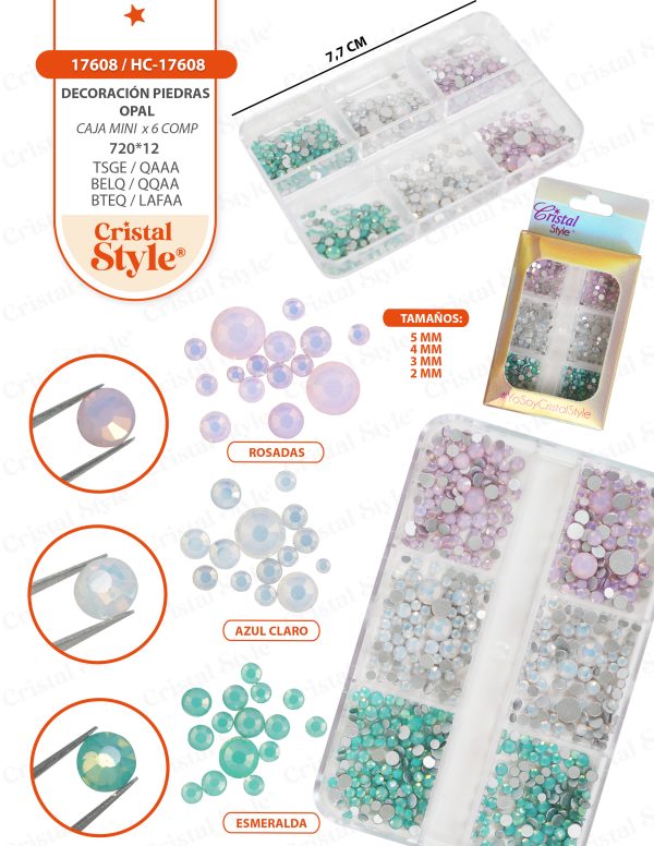 Cristales opal caja mix