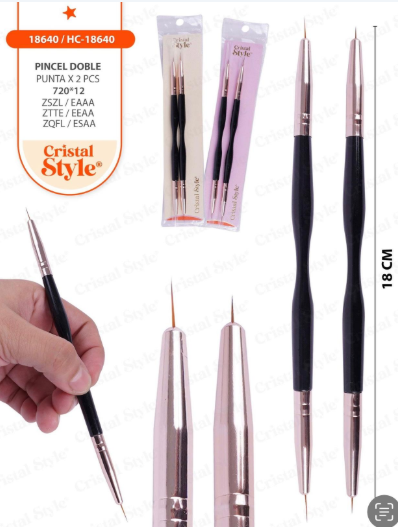 Pincel doble punta x 2