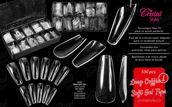 Soft gel coffin long