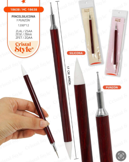 Pincel silicona y punzón