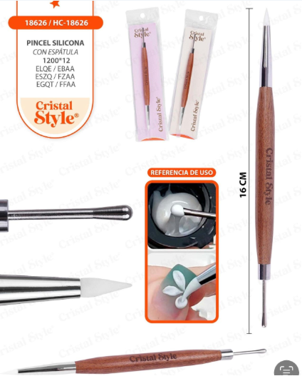 Pincel silicona con espátula