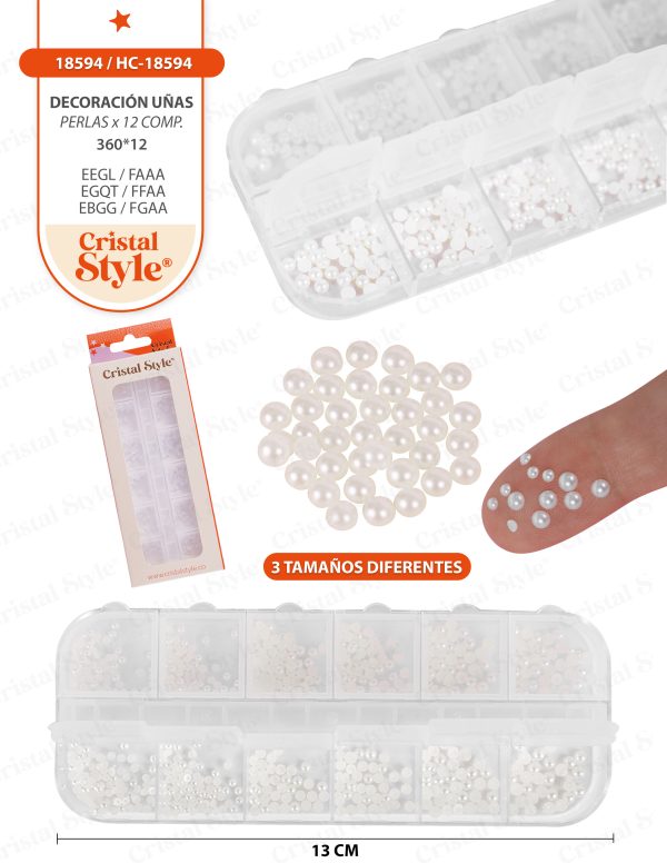 Perlas beige caja x 12