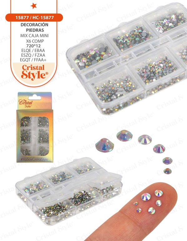 Cristales mix caja x 6 tornasol