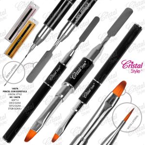 Pincel polygel con espátula