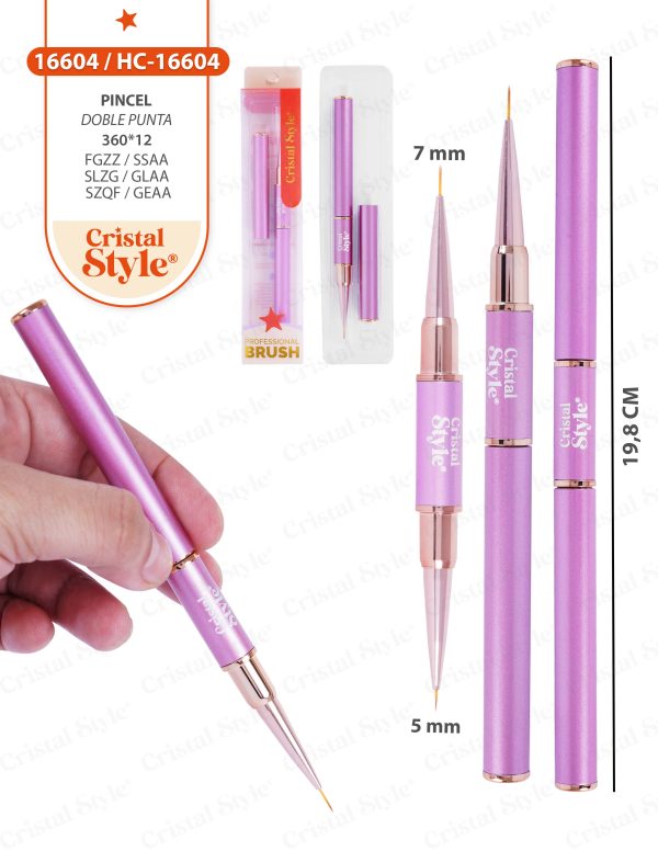 Pincel liner doble 5mm/7mm