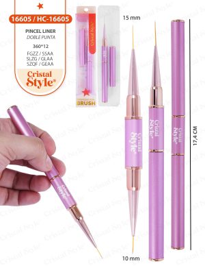 Pincel liner doble punta 10mm/15mm