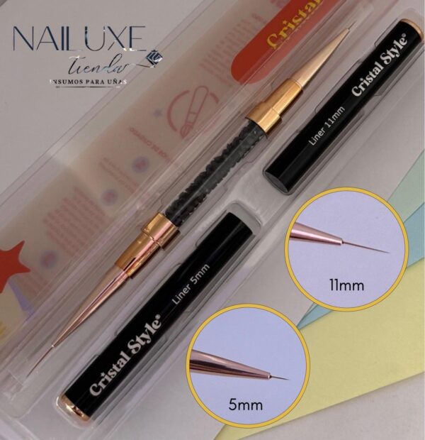 Pincel liner doble 5mm/11mm